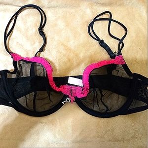 Lightly used Victoria's Secret sheer rhinestone key bra